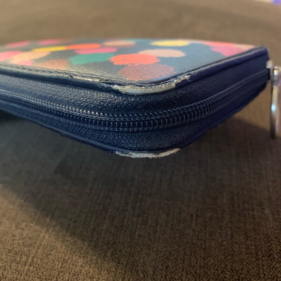 Fossil / Multicolor Polka Dot Zip Around Wallet - Picture 3 of 8